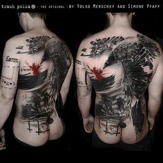 Trash Polka Full Back Tattoo Best Tattoo Ideas Gallery Trash