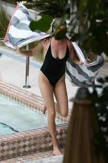 EMILY VANCAMP in Swimsuit at a Pool in Miami 12/21/2018 - Ha