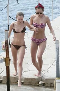 SUKI and IMMY WATERHOUSE in Bikinis at a Beach in Barbados 1