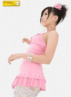 Asian girl in pink skirt