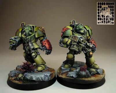 CoolMiniOrNot - Deathwing Terminators, 2 of 5 Salamanders sp