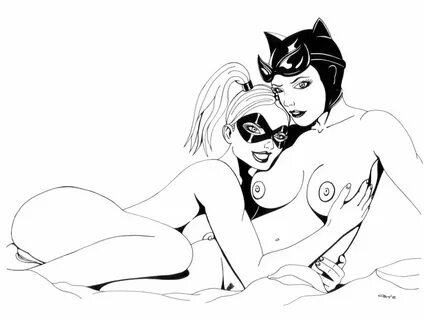 Comic-Images " Harley Quinn & Catwoman nude