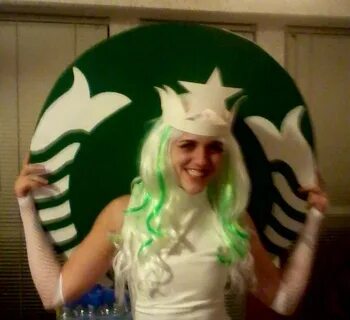 BEST homemade Halloween costume ever! The Starbucks Siren!! 