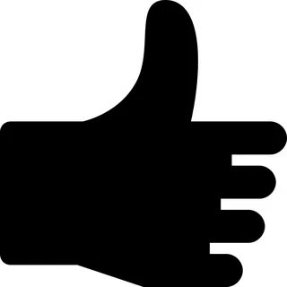 Thumb Up Black Hand Silhouette Social Gesture Symbol Svg Png