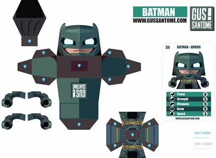 Batman Armour Paper Craft Template by Gus Santome Brinquedos