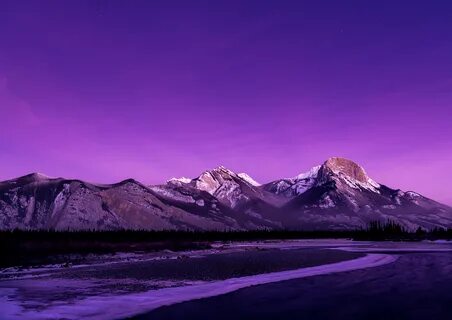 Mobile wallpaper: Purple, Nature, Mountains, Twilight, Viole