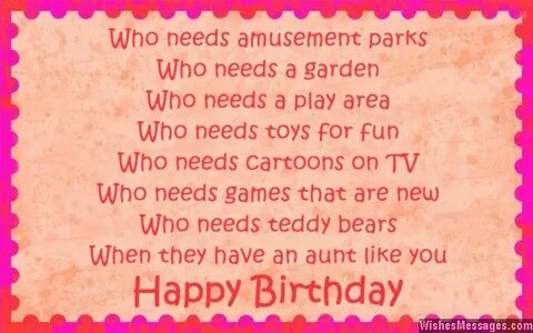 Birthday poems for aunt Birthday wishes for aunt, Birthday p