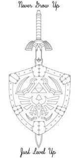 Legend of Zelda Master Sword and Hylian Shield - Tattoo.com