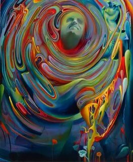 Glowing Swirls of Color Create Mythical Scenes Surreal art, 