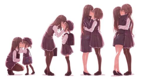 Girl Kissing Girls Anime Wallpapers - Wallpaper Cave