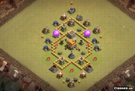 Town Hall 5 TH5 good Base for war With Link 8-2019 - War Bas