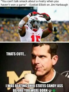 Cue the sound of Harbaugh eating those words. .😁 😂 😳 Michiga