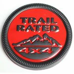 Jeep Wrangler Trail Rated 4x4 Metal Emblem Badge Sticker for