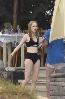 ELLIE BAMBER in Bikini on the Beach in Ibiza 08/02/2017 - Ha