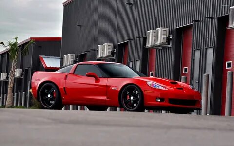 Red Chevrolet Corvette front side view wallpaper - Car wallp