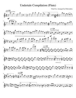 Undertale Compilation (Flute) Sheet music for Flute (Solo) M