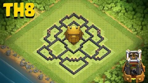 Town hall 8 Trophy Base With Bomb Tower ♦ TH8 Trophy Pushing