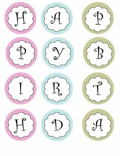 Happy Birthday Banner in Scalloped Circle Design Party Decor