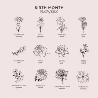 Birth Flower Necklace Birth Month Flower Birthday Gift Custo