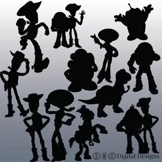toy story silhouette printouts black 12 Toy Story Silhouette