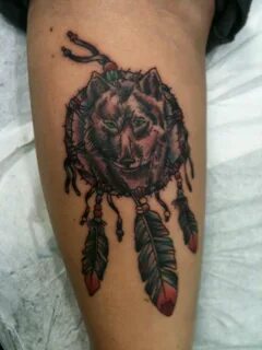 wolf dreamcatcher tattoo Tattoos, Body art tattoos, Wolf dre
