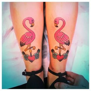 15+ Flamingo Tattoos On Leg