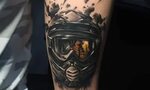 Motorcycle helmet tattoos, collection of designs Tattooing
