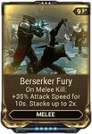 Berserker Fury WARFRAME Wiki Fandom