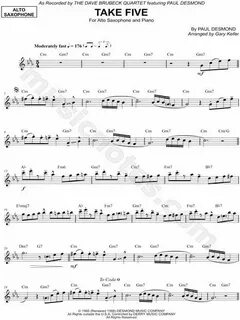 Print and download Take Five - Alto Saxophone sheet music by
