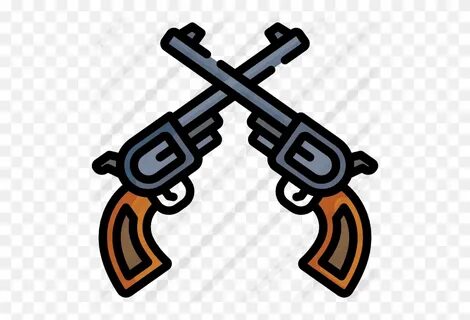 Guns - Crossed Pistols Clipart - Gambar clipart png transpar