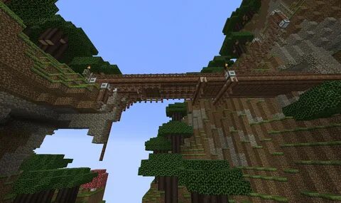 Minecraft Wood Bridge 10 Images - Castle And Bridge Over Wat