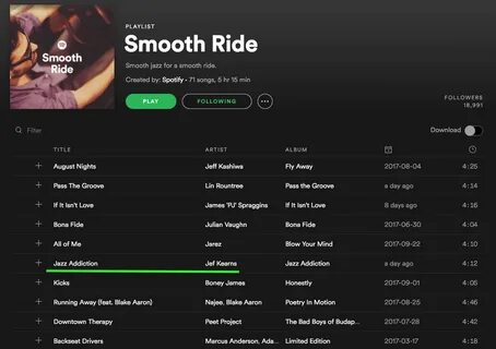 Smooth Ride Spotify playlist