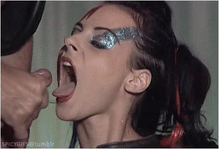 GIFs - Mouth ! Cum Brunette