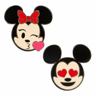 Disneyland Paris Mickey And Minnie Mouse Emoji Pins - shopDi