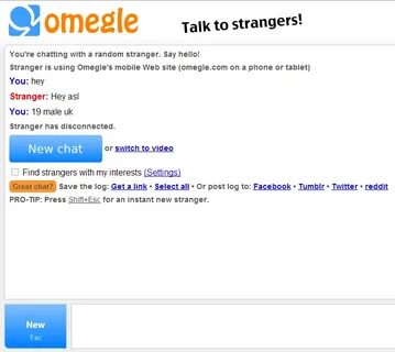 an average omegle conversation