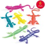 12 Stretchy Toy Lizard Figures Reptiles Birthday Party Goody