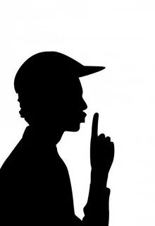 Man telling a secret silhouette - Free Stock Photo by mohame