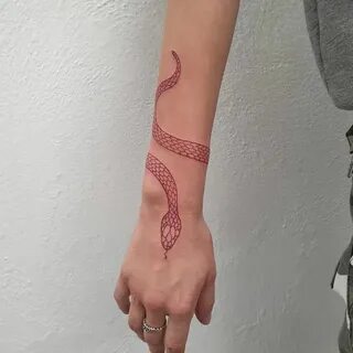 Red snake done yesterday for Ailish wraps all the way around