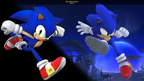 Dark Blue Sonic Super Smash Bros. (Wii U) Skin Mods