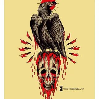Vulture And Skull Art Kings Avenue Tattoo
