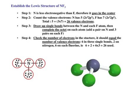 PPT - Establish the Lewis Structure of NF 3 PowerPoint Prese