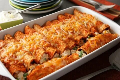 Creamy Chicken Red Enchiladas Recipe Creamy chicken enchilad