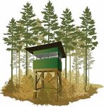 This is a 6x8 deer stand. Click on the image to buy plans! D