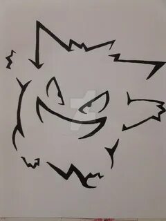 Gengar stencil design Stencil designs, Stencils, Design