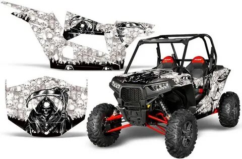 Large Polaris RZR Sticker Decal Blue and White*** ATV, Side-