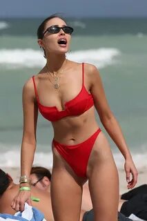 Olivia Culpo in a Red Bikini 03/28/2019 * CelebMafia