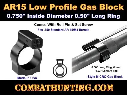 ZH-MGB02A AR-15 Micro .750 Gas Block Low Profile - Quad Rail