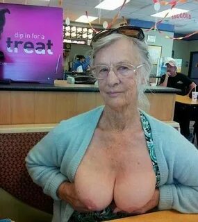 Older moms and grannies flashing in country cafe - Mature Fl