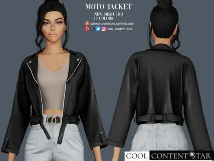 Куртка Moto Jacket with Top Симс 4