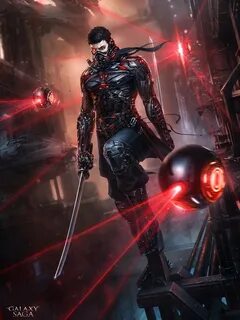 Cyborg Ninja Cyberpunk art, Ninja art, Concept art character